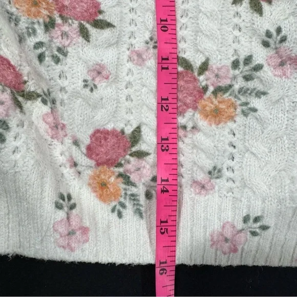 Storia Pink Floral Cardigan Sweater - Picture 10 of 10
